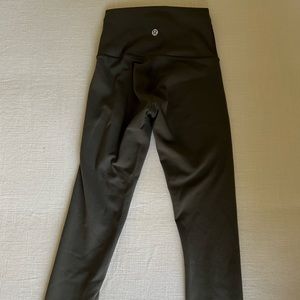 Lululemon high waisted align legging - dark olive, size 0